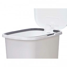 Cestino a pedale ABK-142 2 Bianco Plastica 25 L (6 Unità)