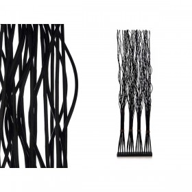 Paravento MJ84091-N Nero Legno di salice 50 x 182 x 13 cm 4 Corpetti