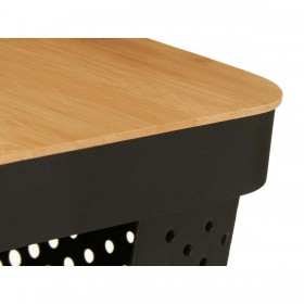 Scatola Multiuso Kinvara CH52970 (24) Marrone Nero Bambù polipropilene 35,7 x 22 x 26,2 cm (4 Unità)