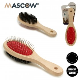 Spazzola per Cani Mascow AR1807082 Marrone Nero Rosso 7 x 22,5 x 5 cm (12 Unità)