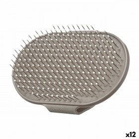 Spazzola per Cani Mascow 335 Grigio 13 x 3,5 x 10 cm (12 Unità)