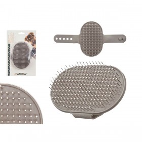 Spazzola per Cani Mascow 335 Grigio 13 x 3,5 x 10 cm (12 Unità)