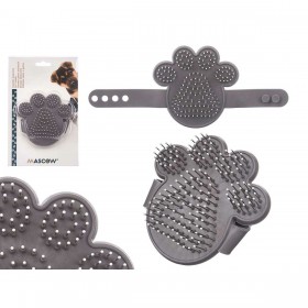 Spazzola per Cani Mascow 336 Grigio 10,5 x 10 x 3 cm (12 Unità)