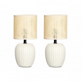 Lampada da tavolo Bianco 60 W 2 Unità