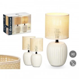 Lampada da tavolo Bianco 60 W 2 Unità