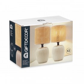 Lampada da tavolo Bianco 60 W 2 Unità