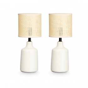 Lampada da tavolo Bianco 60 W 2 Unità