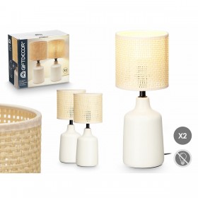 Lampada da tavolo Bianco 60 W 2 Unità