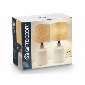 Lampada da tavolo Bianco 60 W 2 Unità
