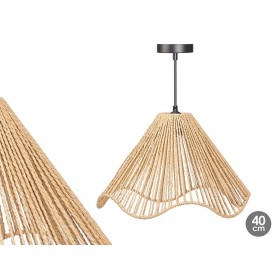 Lampadario 23B545C Nero Naturale Metallo Carta Plastica 40 W 40 x 25 x 40 cm (4 Unità)