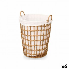 Cesto Kipit HX30552 Naturale Poliestere Stoffa polipropilene Ferro Plastica 50 % cotone 46 x 59 x 43 cm (6 Unità)