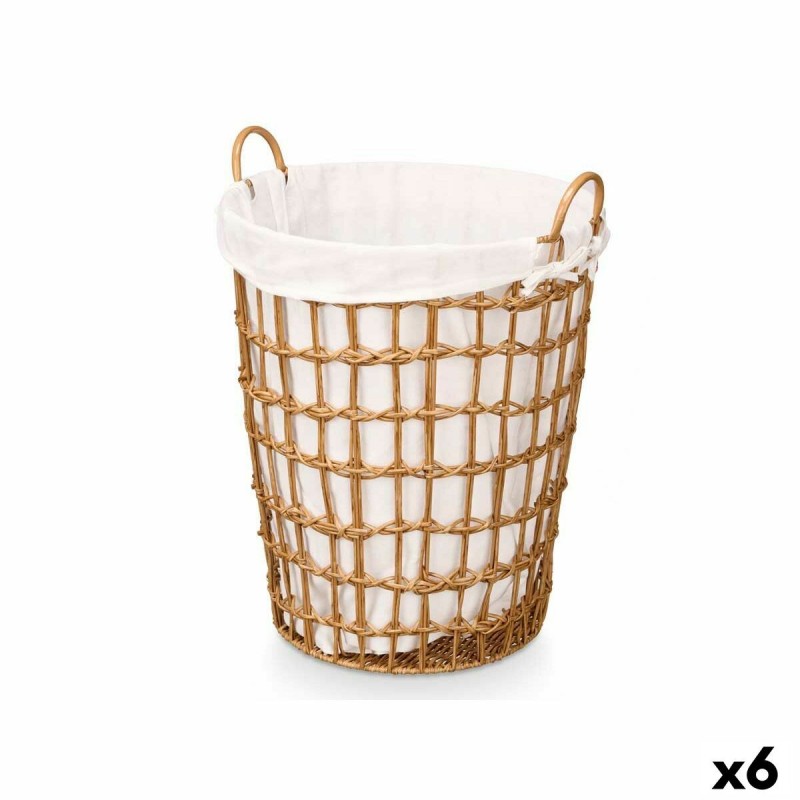 Cesto Kipit HX30552 Naturale Poliestere Stoffa polipropilene Ferro Plastica 50 % cotone 46 x 59 x 43 cm (6 Unità)