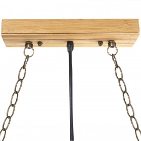 Lampadario Alexandra House Living Marrone Naturale Metallo 60 W 80 x 104 x 30 cm