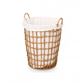 Cesto Kipit HX30552 Naturale Poliestere Stoffa polipropilene Ferro Plastica 50 % cotone 46 x 59 x 43 cm (6 Unità)