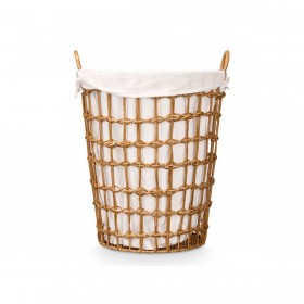 Cesto Kipit HX30552 Naturale Poliestere Stoffa polipropilene Ferro Plastica 50 % cotone 46 x 59 x 43 cm (6 Unità)
