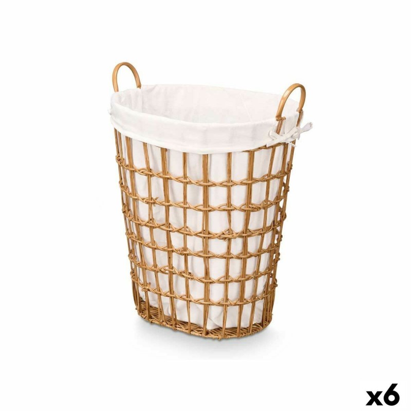 Cesto Kipit HX30555 Naturale Poliestere Stoffa polipropilene Ferro Plastica 50 % cotone 49 x 58 x 35 cm (6 Unità)