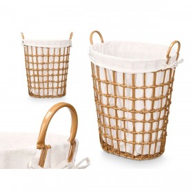 Cesto Kipit HX30555 Naturale Poliestere Stoffa polipropilene Ferro Plastica 50 % cotone 49 x 58 x 35 cm (6 Unità)