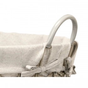 Cesto Kipit HX30559 Grigio Poliestere Stoffa polipropilene Ferro Plastica 50 % cotone 53 x 43 x 44 cm (6 Unità)