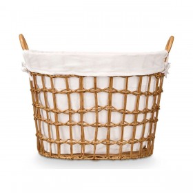 Cesto Kipit HX30564 Naturale Poliestere Stoffa polipropilene Ferro Plastica 50 % cotone 55,6 x 42,5 x 40 cm (6 Unità)