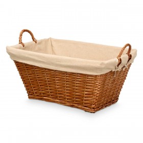 Cesto Kipit HX31038 Naturale Poliestere vimini Stoffa 50 % cotone 65 x 35 x 43 cm (6 Unità)