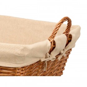 Cesto Kipit HX31038 Naturale Poliestere vimini Stoffa 50 % cotone 65 x 35 x 43 cm (6 Unità)