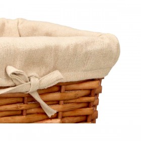 Set di Cesti Kipit HX31033S/3 Naturale Poliestere vimini 50 % cotone 39 x 16,5 x 29 cm 3 Pezzi (6 Unità)