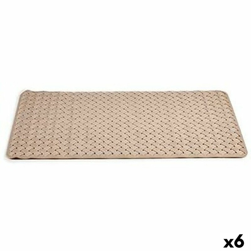 Tappeto da bagno Berilo AR1910100 Beige PVC 38 x 0,03 x 78 cm (6 Unità)