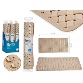 Tappeto da bagno Berilo AR1910100 Beige PVC 38 x 0,03 x 78 cm (6 Unità)
