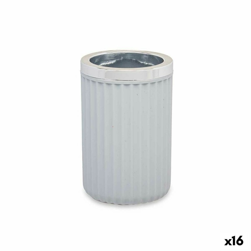 Bicchiere Berilo 3436-2 Grigio Plastica 7,5 x 11,5 x 7,5 cm (16 Unità)