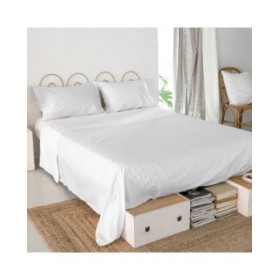 Lenzuolo Superiore HappyFriday Basic Bianco 180 x 270 cm