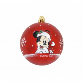 Palla di Natale Mickey Mouse Happy smiles 10 Unità Rosso Plastica (Ø 6 cm)