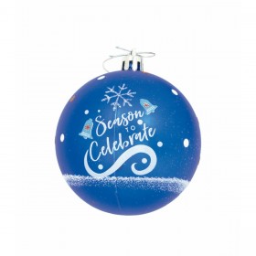 Palla di Natale Frozen Memories 6 Unità Azzurro Bianco Plastica (Ø 8 cm)