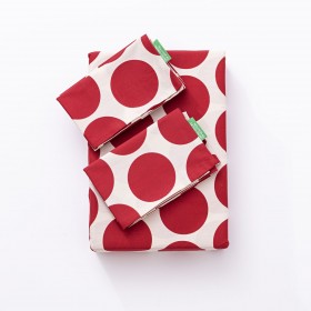 Set di Lenzuola Benetton Rosso Pois 4 Pezzi