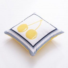 Cuscino Benetton Giallo Bianco Ciliegie 40 x 40 cm Quadrato