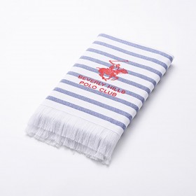 Telo da bagno Beverly Hills Polo Club Azzurro Bianco 100 % cotone 80 x 165 cm