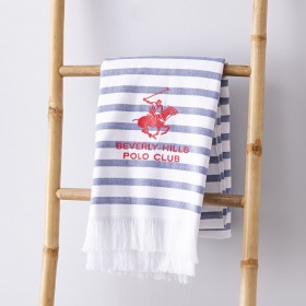 Telo da bagno Beverly Hills Polo Club Azzurro Bianco 100 % cotone 80 x 165 cm