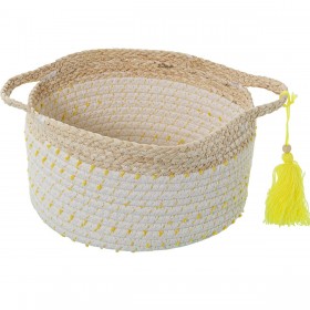 Set di Cesti Alexandra House Living Bianco Fibra naturale 25 x 14 x 25 cm 30 x 16 x 30 cm 2 Pezzi