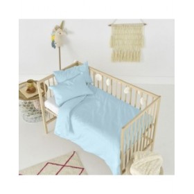 Set di copripiumino HappyFriday Basic Kids Azzurro Culla Neonato 2 Pezzi