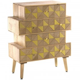 Cassettiera Alexandra House Living Legno Irregolare 60 x 28 x 80 cm