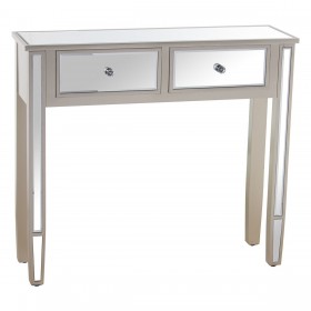 Console Alexandra House Living Champagne Legno 90 x 80 x 25 cm