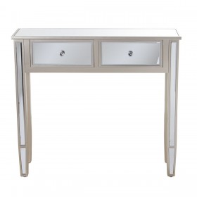 Console Alexandra House Living Champagne Legno 90 x 80 x 25 cm