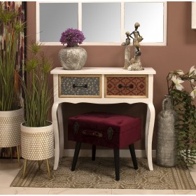 Console Alexandra House Living Bianco Legno 84 x 83 x 36 cm