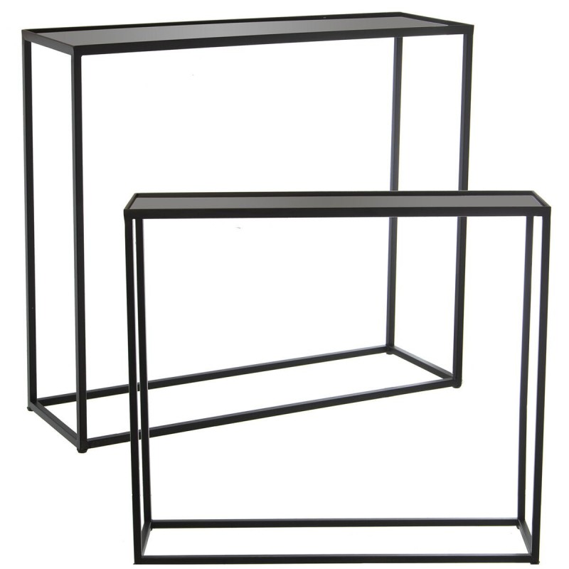Set di tavoli Alexandra House Living Nero Metallo 2 Pezzi