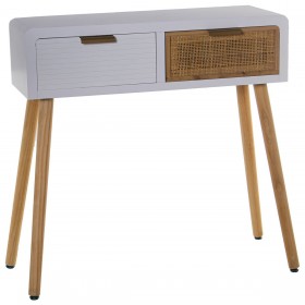 Console Alexandra House Living Bianco Legno 80 x 78 x 30 cm