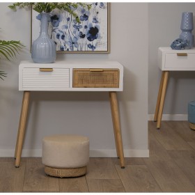 Console Alexandra House Living Bianco Legno 80 x 78 x 30 cm