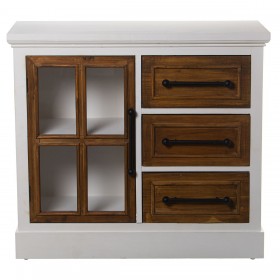 Credenza Alexandra House Living Bianco Legno 86 x 78 x 34 cm