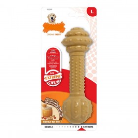 Giocattolo da mordere per cani Nylabone Extreme Chew Barbell Nylon Burro Di Arachidi