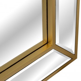 Specchio da parete Alexandra House Living Dorato Legno Rettangolare 7 x 57 x 85 cm