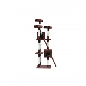Albero tiragraffi per gatti Gloria 50 x 50 x 170 cm Marrone Legno Carta Sisal