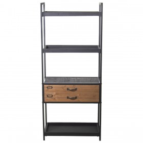Scaffale Alexandra House Living Marrone Nero Metallo 60 x 140 x 30 cm